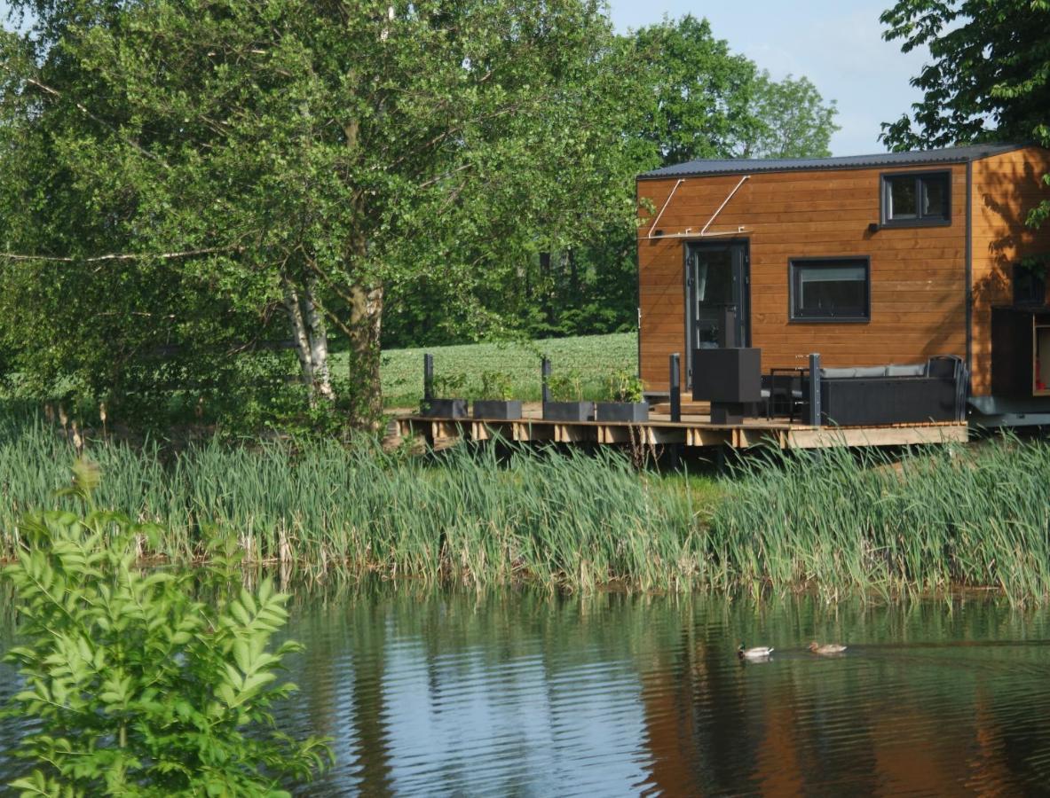 Tinyhousebeidresden 1 - Direkt Am Naturteich - Naehe Saechsische Schweiz, Dresden Großharthau Εξωτερικό φωτογραφία